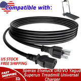 AC Power Cord For Sperax Elseluck UREVO Yagud Superun Treadmill Universal