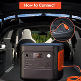 6.6FT Car Charging Cable For BLUETTI AC180 EB3A EB70 EB80 EB150 Power Station