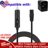 2-Pin Car Adapter for Mini Fridge/Desk Cooler MNBX4 Pottery Barn HYS70-12