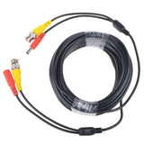 49FT BNC Cable Security Camera Wire Cord with BNC Connectors & RCA Adapter Black