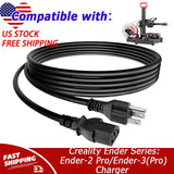 3D Printer AC Power Cord For Creality Ender Series:Ender-2 Pro/Ender-3(Pro)