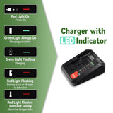 Quick Charger for BLACK+DECKER 20V MAX Lithium Battery Charger LCS1620 /LCS1620B