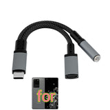 USB-C to 3.5Mm Headphone Charger with PD For Galaxy S20 Ultra S20 Z Flip S20Plus