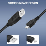 5ft Micro USB Charging Charger Power Cable for AKG N60NC Wireless Headphones