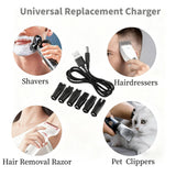 7PCS 5V USB Charging Cable Set for Hair Clippers Shavers Beauty Devices