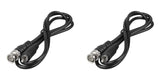 2PCS 3FT BNC to RCA Composite Video Cable M/M Male Connector 75ohm Coax RG59U