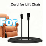 6.6ft Lift Chair or Power Recliner Power Cable for Okin Limoss Lazboy