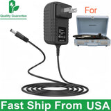 5V 3A Adapter for Crosley Cruiser Plus Portable Turntable CR8005F-GA CR8005F-WO