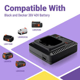 40V Charger LCS40 for Black and Decker LCS36 For LBX2040 LBXR36 LBXR2036 LST540