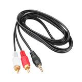 3.5mm to RCA Cable, 2 Male RCA to Aux Stereo Audio Adapter,Shielded 1/8 to 2RCA