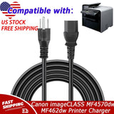 UL 6ft Power Cord For Canon imageCLASS MF4570dw MF462dw MF465dw MF4690 Printer