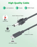 10FT USB C to DC Power Cable 100W Input USB Type C to DC Cable For Starlink Mini