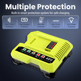 40V Charger for Ryobi OP4075A OP40602 OP4060A Replacement Lithium Pack