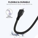 5ft Micro USB Charging Charger Power Cable for AKG N60NC Wireless Headphones