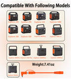 20FT 6M 8mm Extension Cable 14AWG Compatible with EcoFlow RIVER 2 / RIVER Max