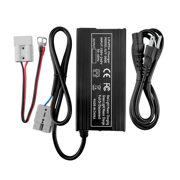 12V 20A LiFePO4 Charger for Anderson Connector and Anderson to M8 Adapter Cable