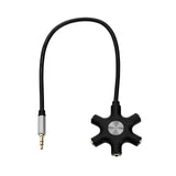 3.5mm Splitter Cable 1 Male to 5 Port Female Earphone Headset Splitter Adapter