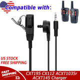 Covert Acoustic Tube Earpiece with Mic for CXT195 CX112 ACXT1035r ACXT145