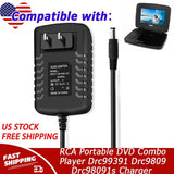 12V Adapter for RCA Portable DVD Combo Player Drc99391 Drc9809 Drc98091s