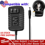 AC Charger for Litter Robot2 3 4,Power Supply Self-Cleaning Cat Litter Boxes