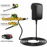 21v Battery Charger for VIVOSUN 10" Cordless Chainsaw HCS002