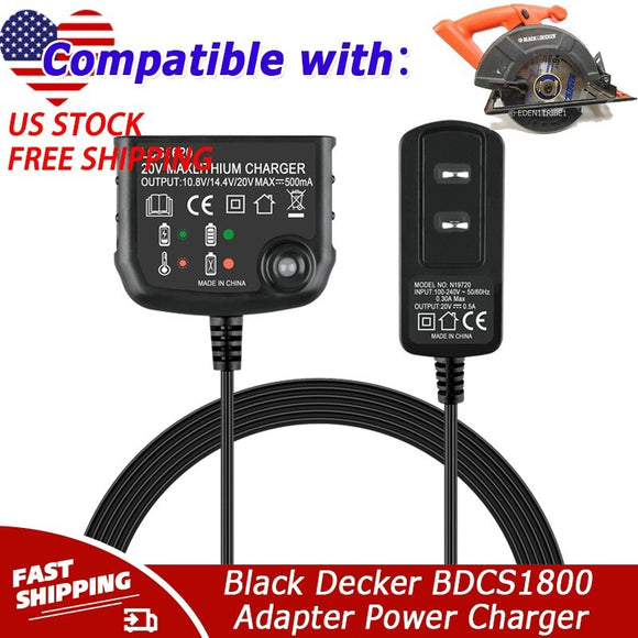 20V Lithium Battery Charger LCS1620 for Black Decker BDCS1800 BDCS1806 BDCS1807