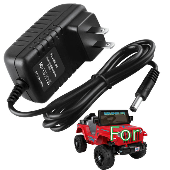 12V Charger for Kids Ride On Car Wrangler SUV Toy Vehicle Power Adapter