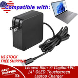65W USB-C AC Adapter For Lenovo Slim 7i Copilot+PC 14" OLED Touchscreen Laptop
