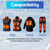 12V Step-Up Adapter Charger Cable for Heated Jacket, Heated Vest, Heated Hoodie