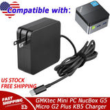 Charger for GMKtec Mini PC NucBox G5 Micro G2 Plus KB5, MeLE Mini PC Quieter 4C