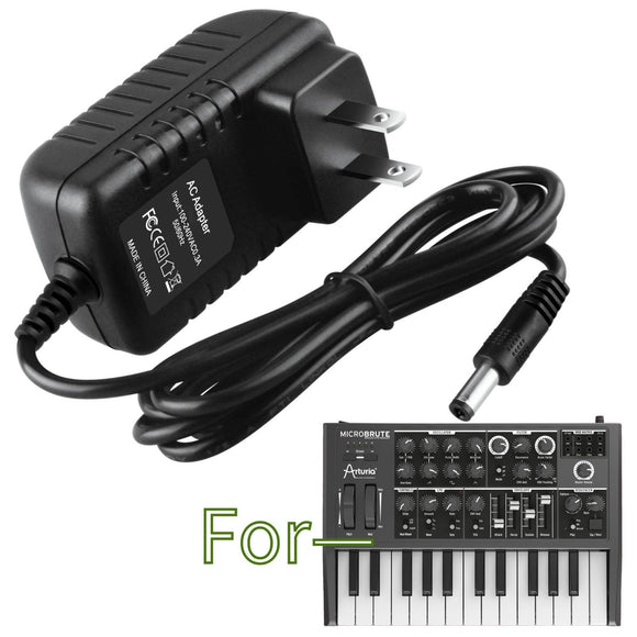 12V 1A Power Adapter for Arturia MicroBrute Synth Keyboard