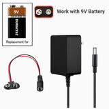 9v Battery Eliminator Kit Replace Your 9-Volt Batteries AC DC Adapter Converter