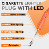 6.6FT 14AWG Cigarette Lighter Plug to Alligator Battery Clip Connector Lead-Acid
