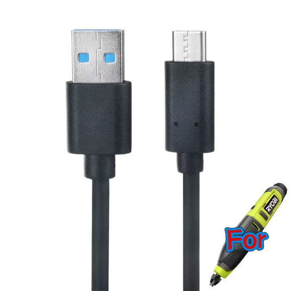 USB-C Cable For Ryobi USB Lithium Power Carver KIT - USB 3.0 A to USB 3.1 Type C