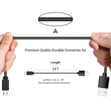 5ft Micro USB Charger Cord Cable For Samsung Galaxy Tab E 9.6 SM-T560NU Tablet
