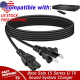 AC Power Cord Cable For Bose Solo 15 Series II TV Sound System Model 419896