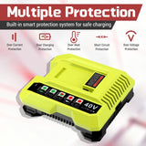 Replacement Charger for Ryobi 40V Lithium Battery OP4030 OP40301 OP4015 OP40200