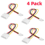 (4 Pcs) 4-pin Molex Male (LP4) to 4-pin Floppy FDD Female (SP4) Power Adapter