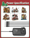 Power for Lemax 74295 Figurine Christmas Lighted Accessory With 3/4 Output Jacks