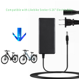 UL 42V Adapter For Likebike Seeker S 26" Electric Bike 350W Motor 36V 9Ah Battery