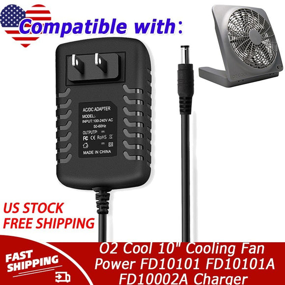 12V AC/DC Adapter For O2 Cool 10