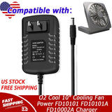 12V AC/DC Adapter For O2 Cool 10" Cooling Fan Power FD10101 FD10101A FD10002A