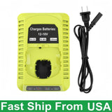 Charger for Ryobi 18V MAX One+ Battery P100 P102 P103 P105 P107 P108 1400670