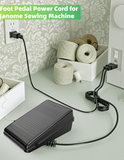 Foot Pedal Power Cord for Janome Sewing Machine 033770217 hd1000 hd3000 128 2212