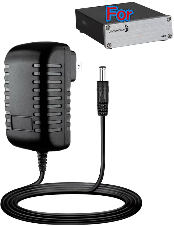 AC Adapter For Dayton Audio VP2 MM Turntable Record Player Phono Preamp