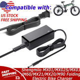AC Charger For Shengmilo MX01/MX02S/MX03/M60/MX21/MX20/M90 Folding Electric Bike