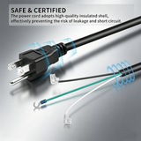 Pool Pump Power Cord 6 Feet Electrical Plug  for Hayward Pool Pump Three Prong