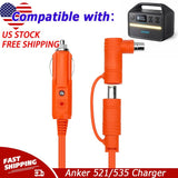 Car Charging Cable DC7909/8020 14AWG Cigarette Lighter Charger For Anker 521/535