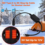 12V Type C to DC 5.5mm, Heated Jacket Battery Step-Up Adapter For Milwaukee,M12