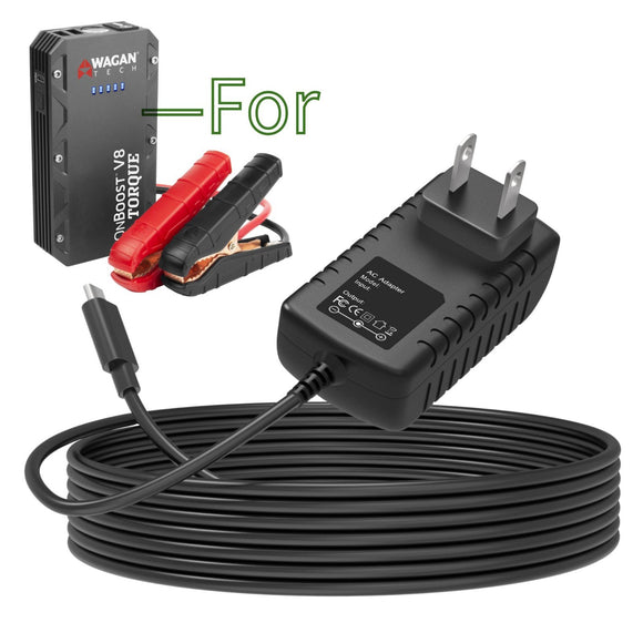 USB-C Adapter Charger for Wagan EL7505 iOnBoost V8 Torque 800A Jump Starter